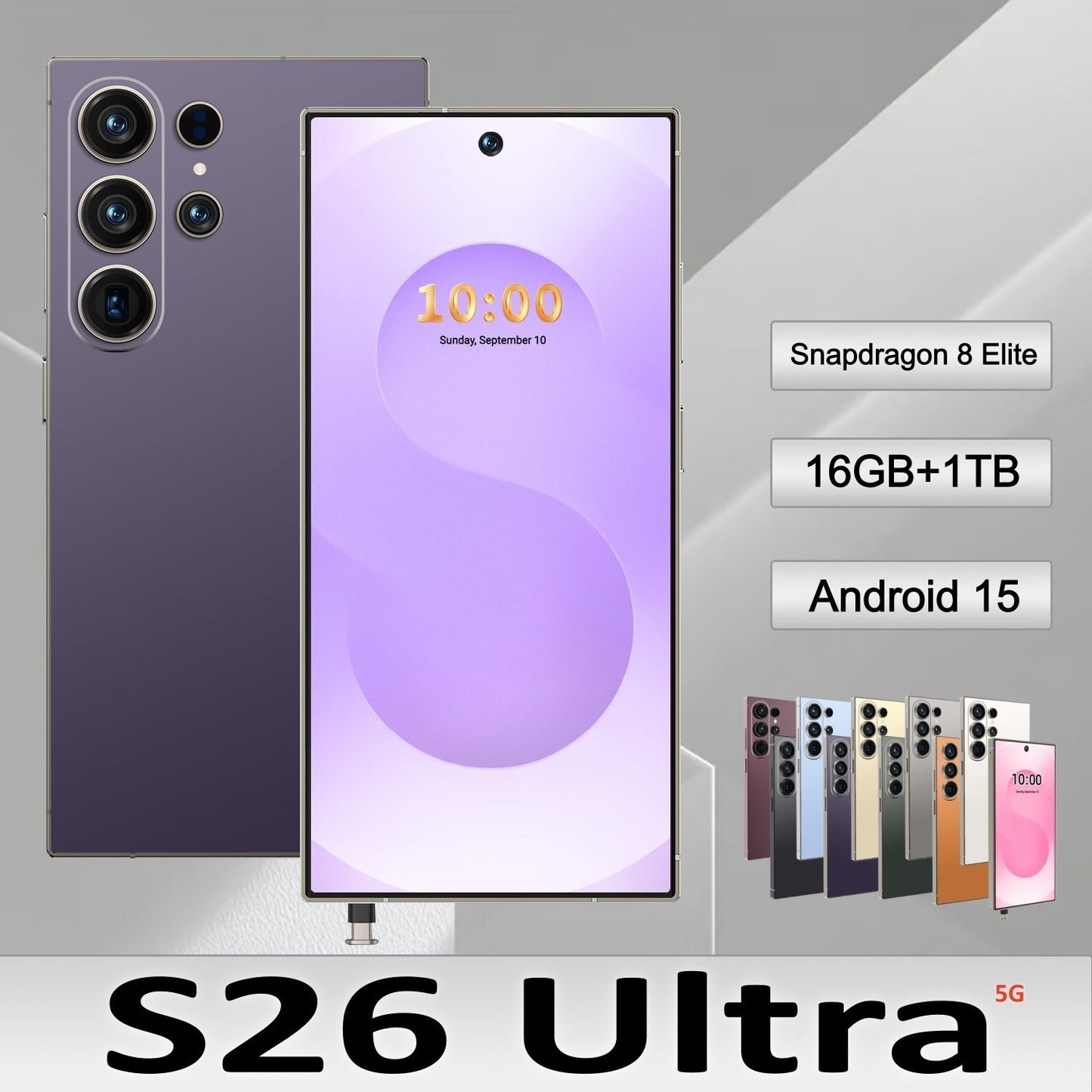 Nuevo smartphone de exportación 2026 S26 Ultra con bolígrafo integrado en la gran pantalla Android