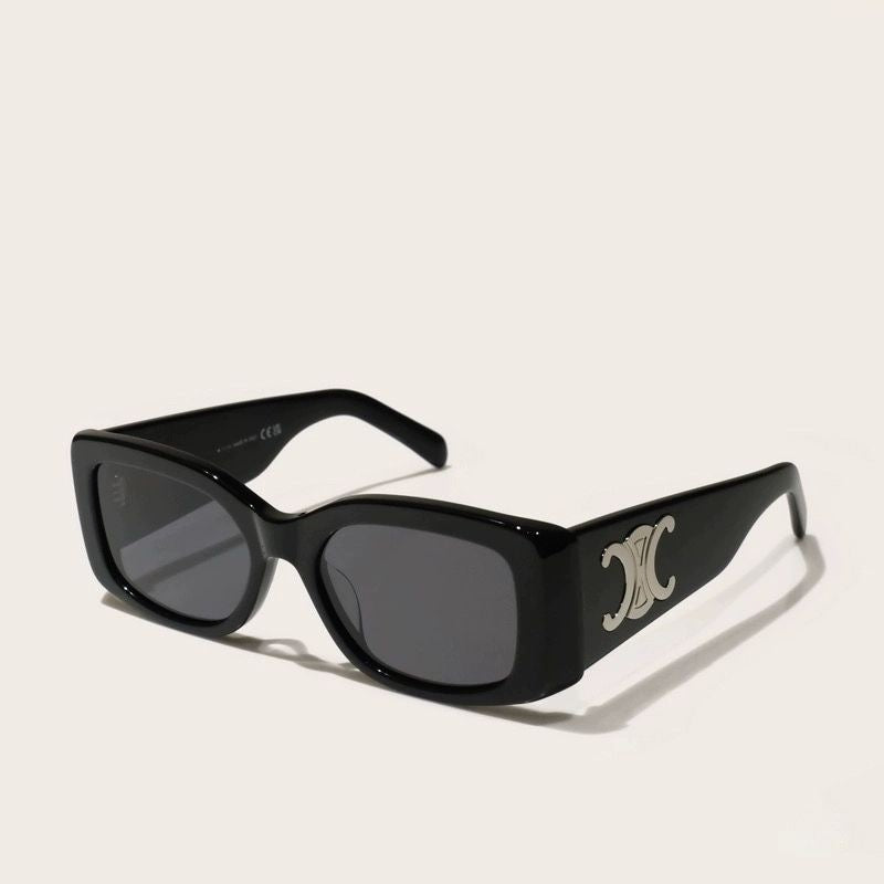 Nuevas gafas de sol sencillas de montura cuadrada retro, gafas de sol de Instagram para hombres y mujeres para influencers Xiaohongshu, gafas de sol de mujer de alta gama