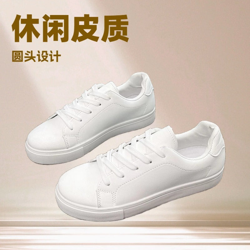 Zapatillas blancas explosivas transfronterizas de Amazon, zapatillas nuevas para estudiantes con cordones de primavera y verano, zapatillas de correr con suela blanda, zapatillas antideslizantes de suela plana para mujer
