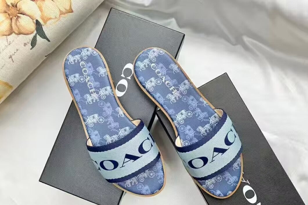 Zapatillas Planas Bordadas Mujer | Chanclas Playa Verano