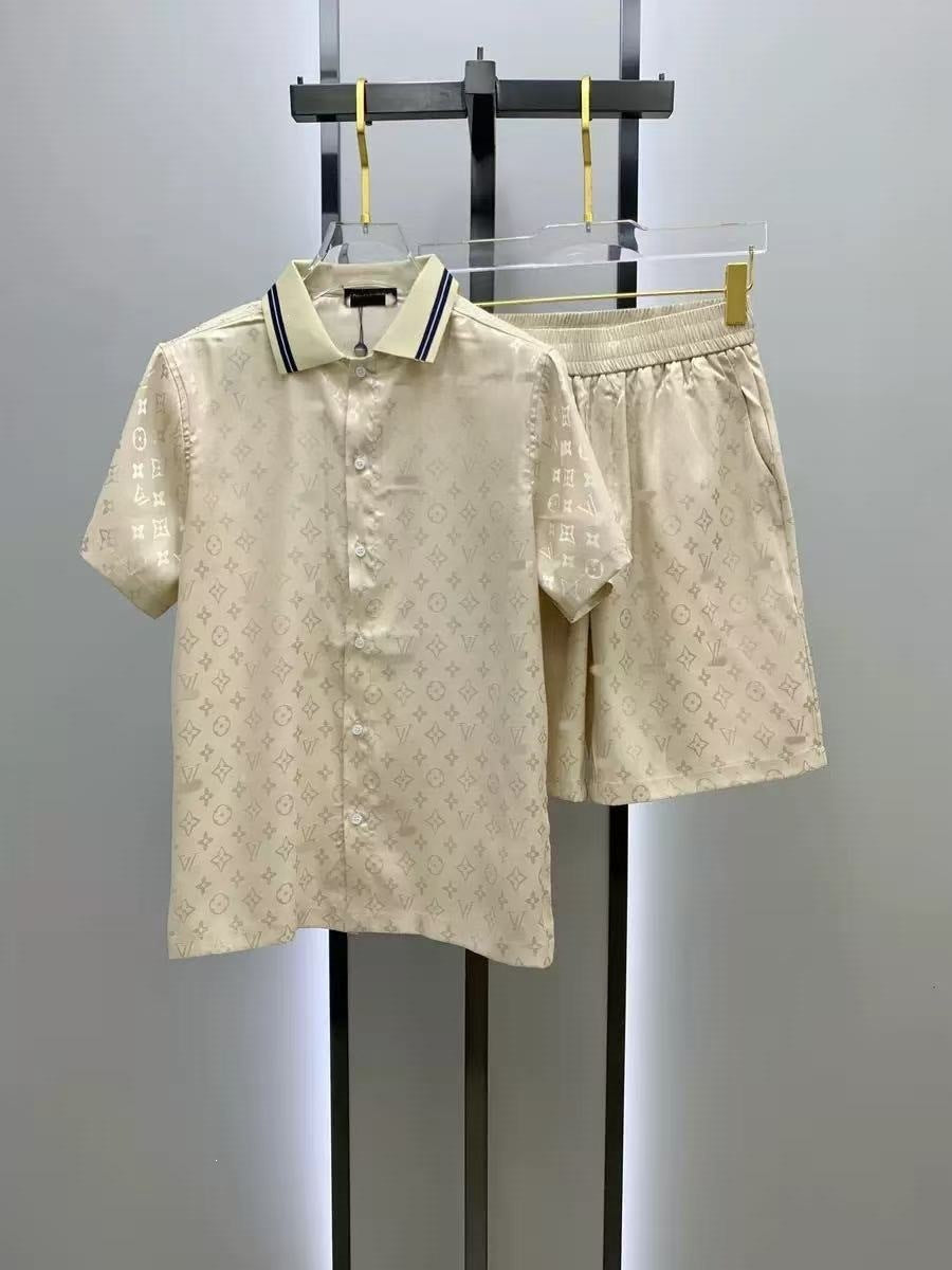 Conjunto Camisa y Pantalón Corto Hombre | Estilo Europeo Verano