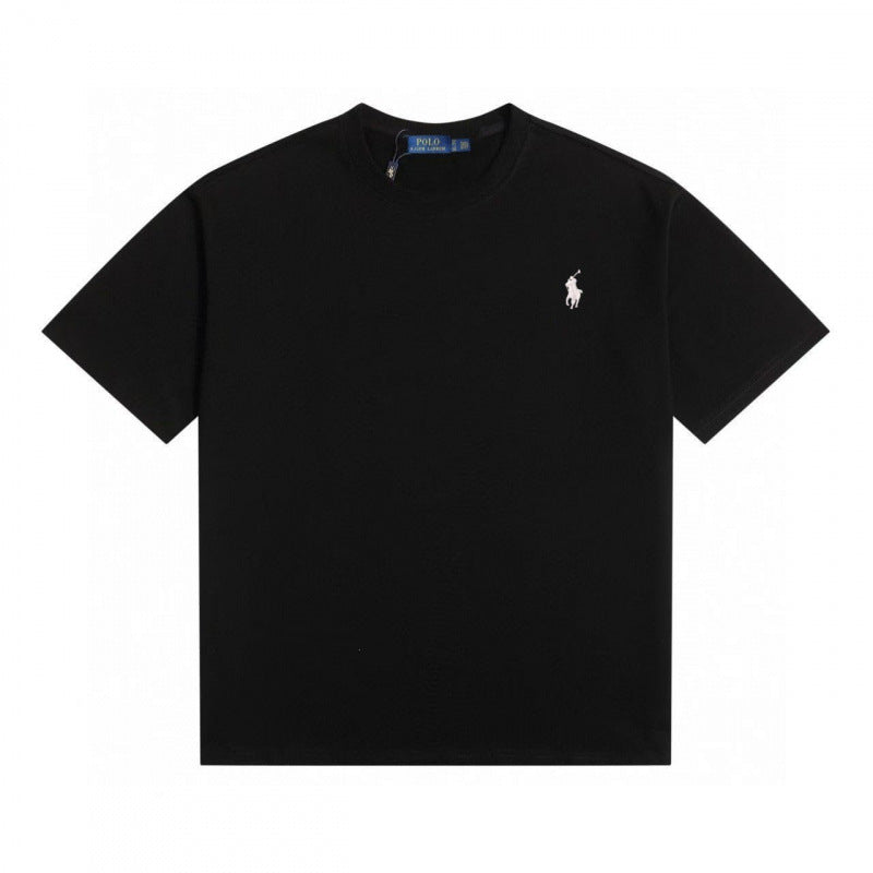 Klassisches RL-T-Shirt aus reiner Baumwolle für Herren | Rundhalsausschnitt Kurzarm Bestickt