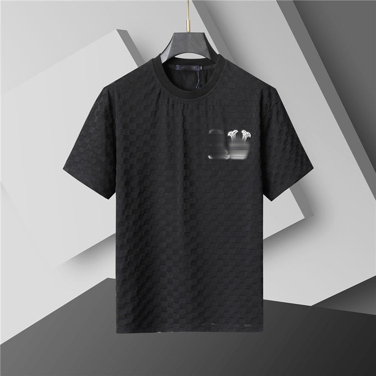 Camiseta de repuesto de algodón de lujo de alta gama transfronteriza, de manga corta de cuello redondo, moda veraniega, dropshipping casual versátil 1