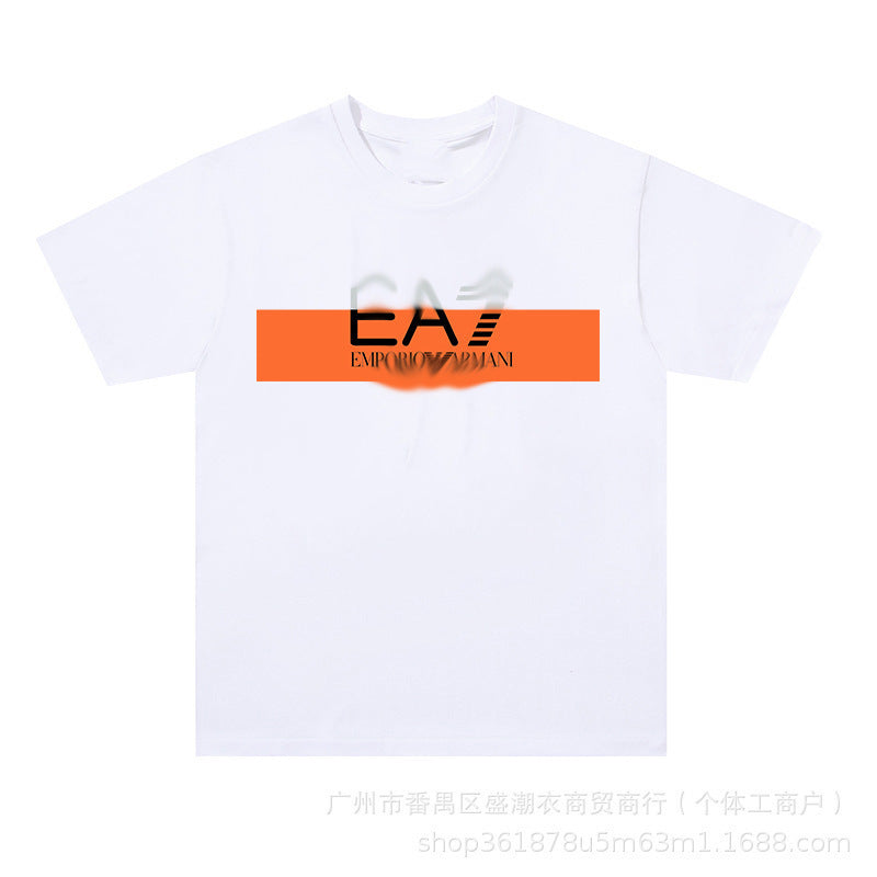 Nueva camiseta transfronteriza de manga corta con letras con letras casual y suelta de algodón puro para mujeres en la calle dropshipping