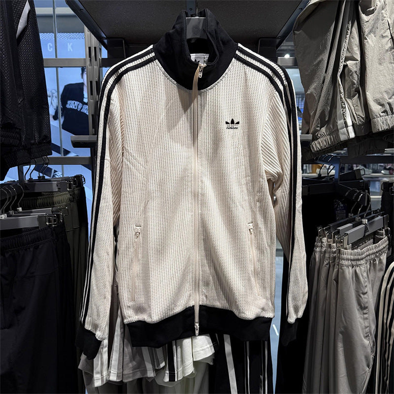 Veste de sport vintage à trèfle gaufré