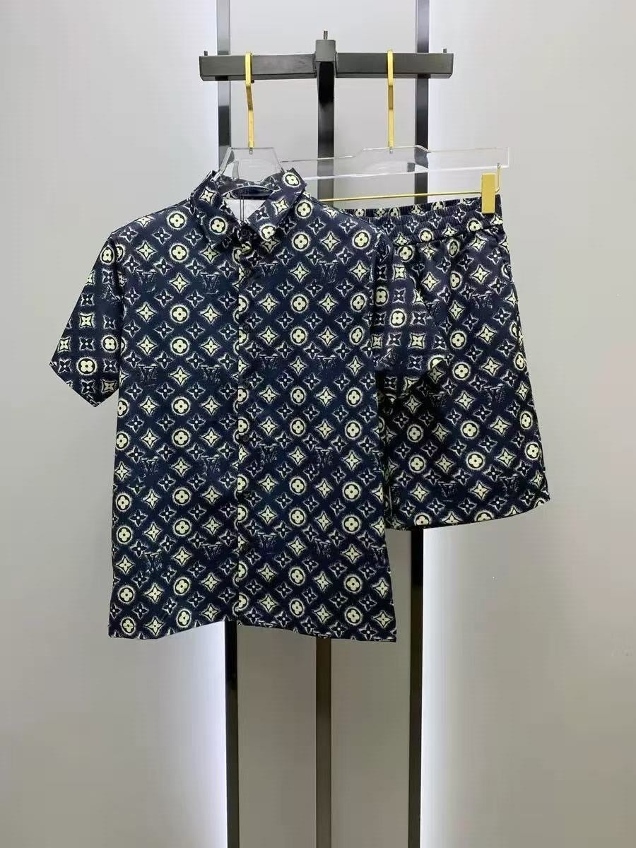 Conjunto Camisa y Pantalón Corto Hombre | Estilo Europeo Verano