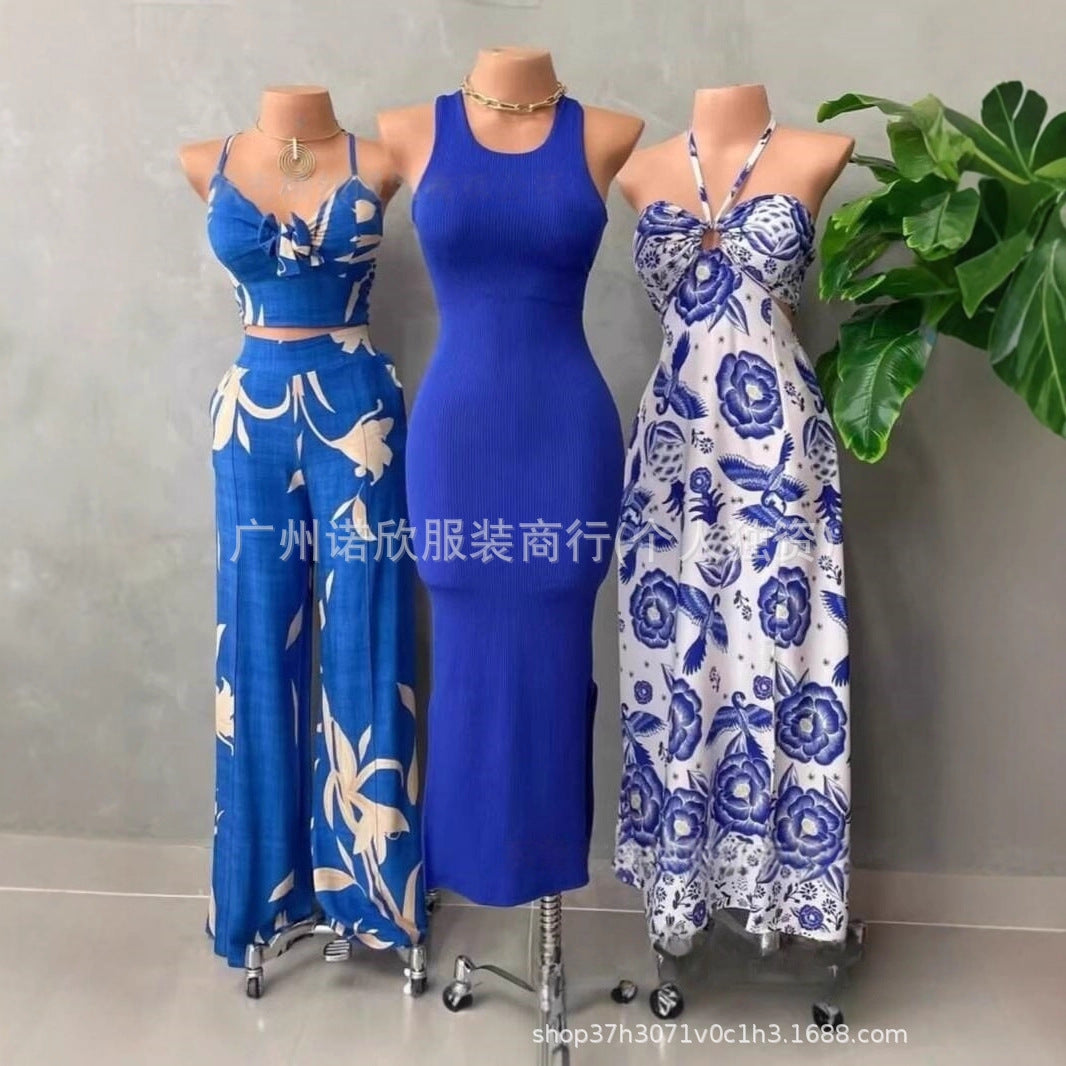 Comercio exterior, exportación, moda mayorista para damas visten con trece líneas de fuentes