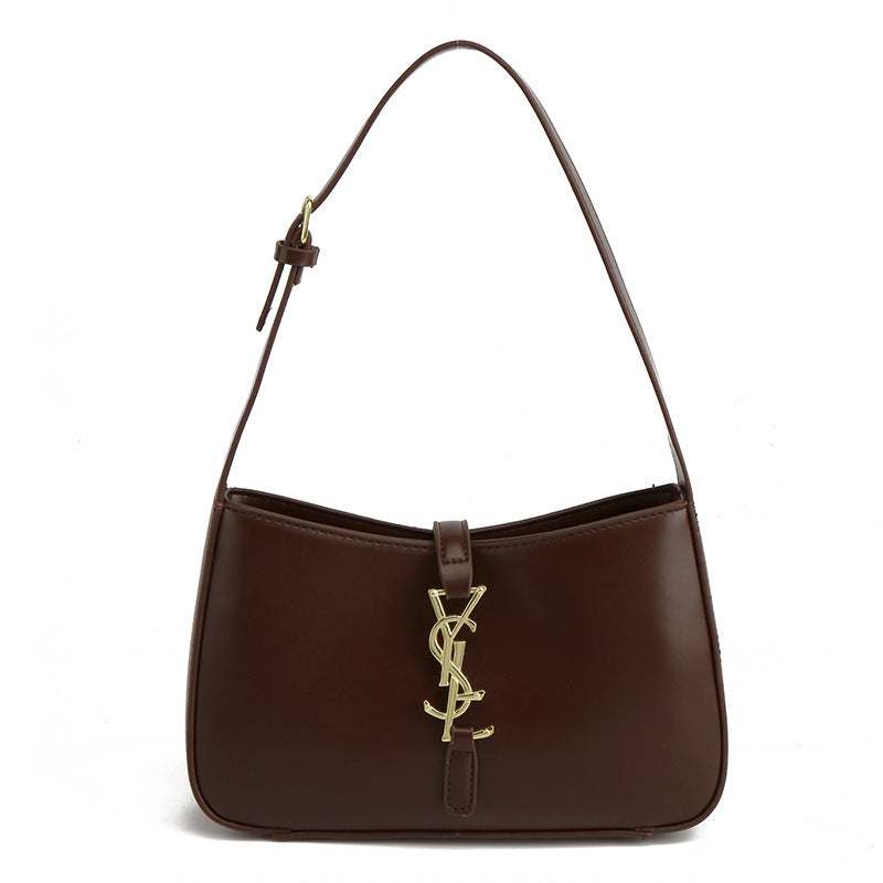 Bolso pequeño de alta gama para mujer, nuevo bolso de cuero suave y moderno en las axilas 2025, bolso baguette elegante para mujer, bolso de un solo hombro