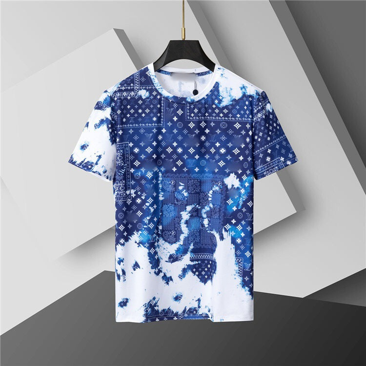 Versión correcta de 2026 de la nueva camiseta ligera de lujo de verano, camiseta de manga corta de cuello redondo y versátil para hombres y mujeres, países extranjeros de Europa y Estados Unidos