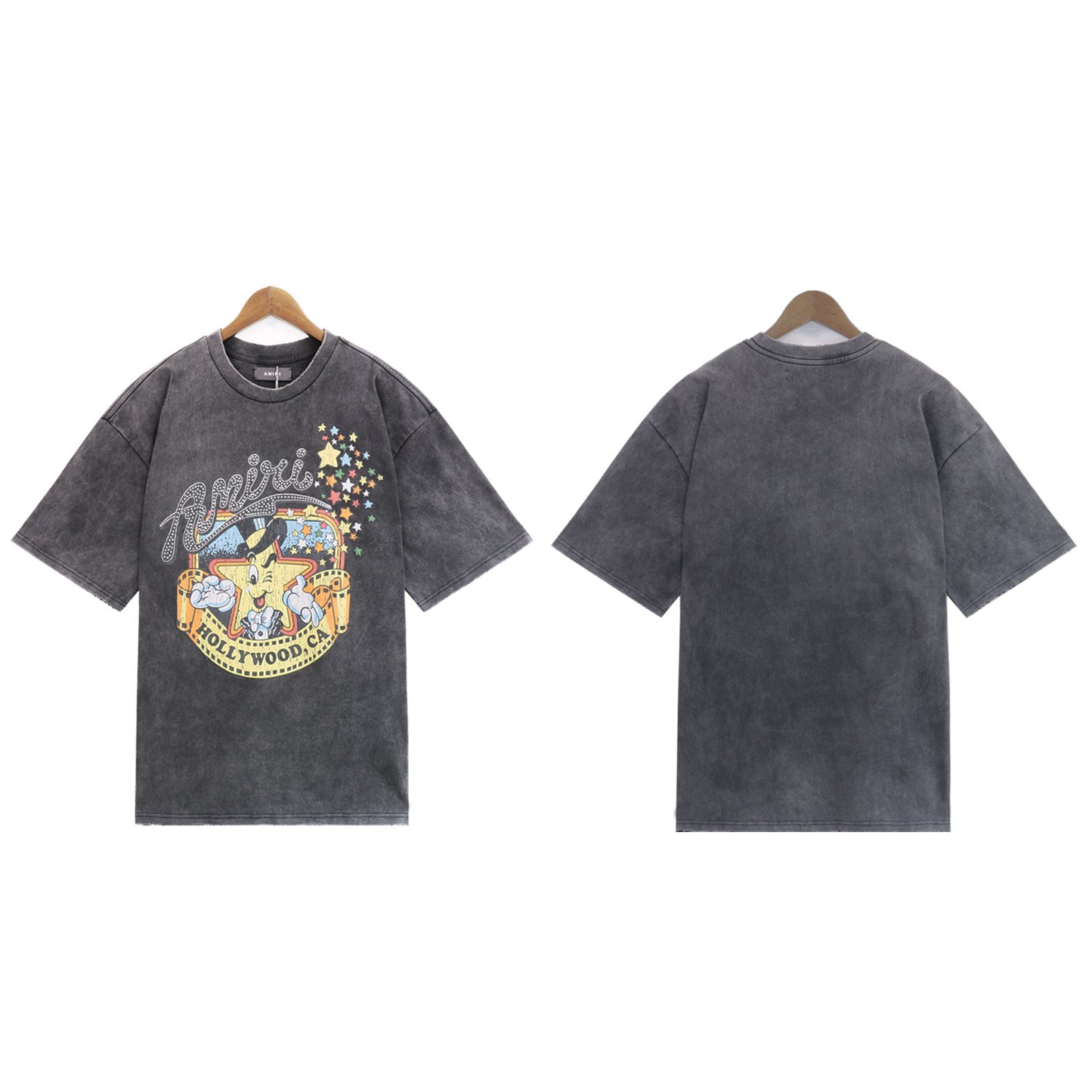 2024 Verano 2024 AM1R1 ICON Letter Totem Letter Totem Pattern Coconut Tree T-shirt Unisex