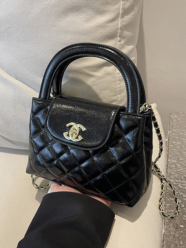Bolso estilo Chanel de alta calidad para mujer, nuevo bolso casual cruzado con cadena de diamantes 2026, bolso de hombro versátil y de moda