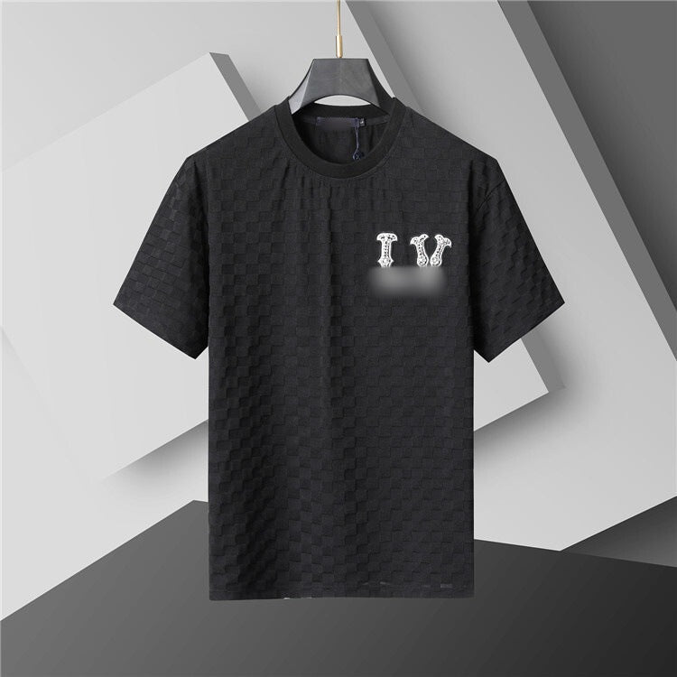 Versión correcta de 2026 de la nueva camiseta ligera de lujo de verano, camiseta de manga corta de cuello redondo y versátil para hombres y mujeres, países extranjeros de Europa y Estados Unidos