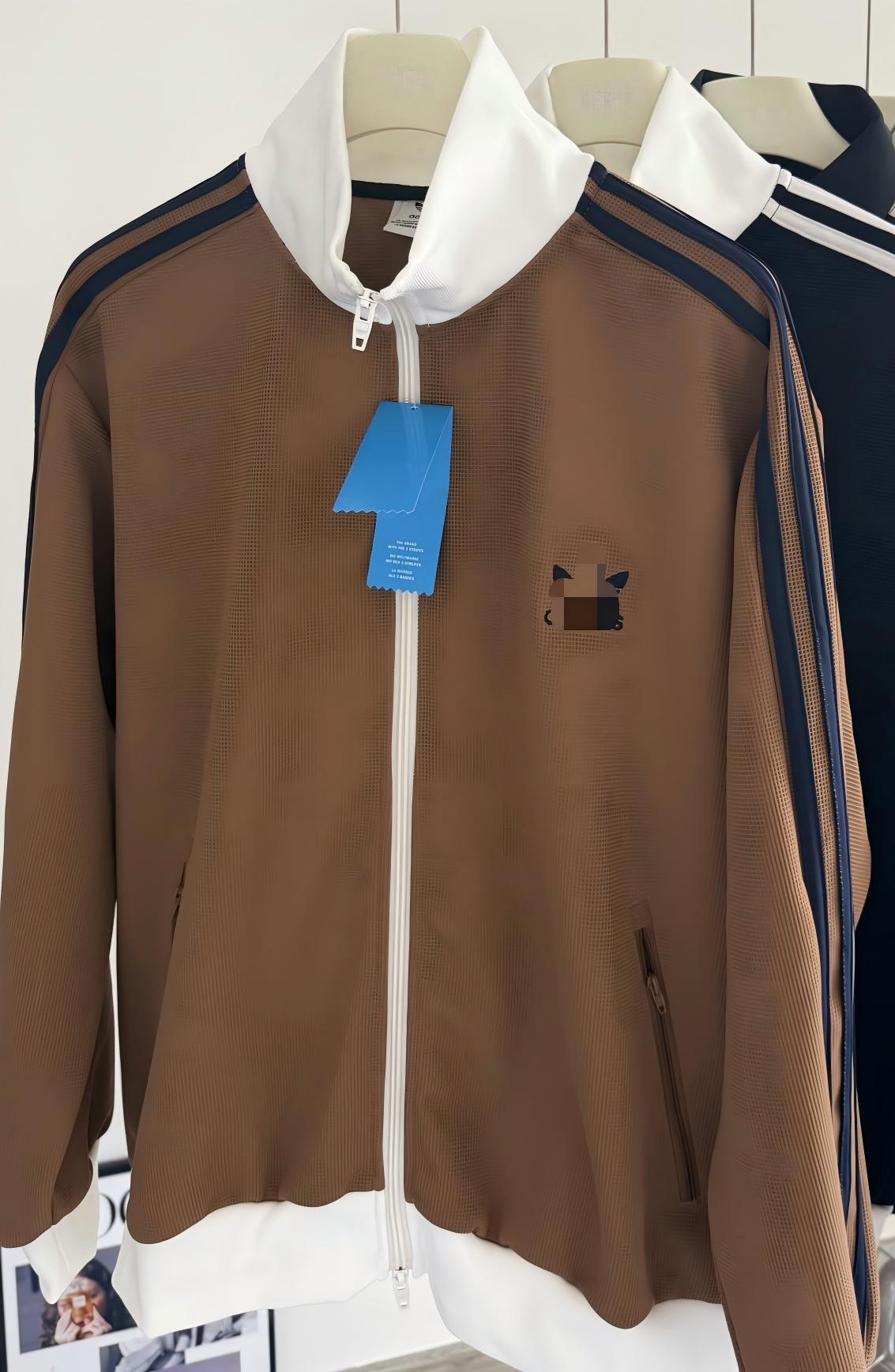Veste AD unisexe | Col montant et trois bandes