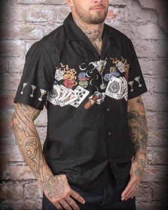 Chemise homme imprimée P | Col et boutons