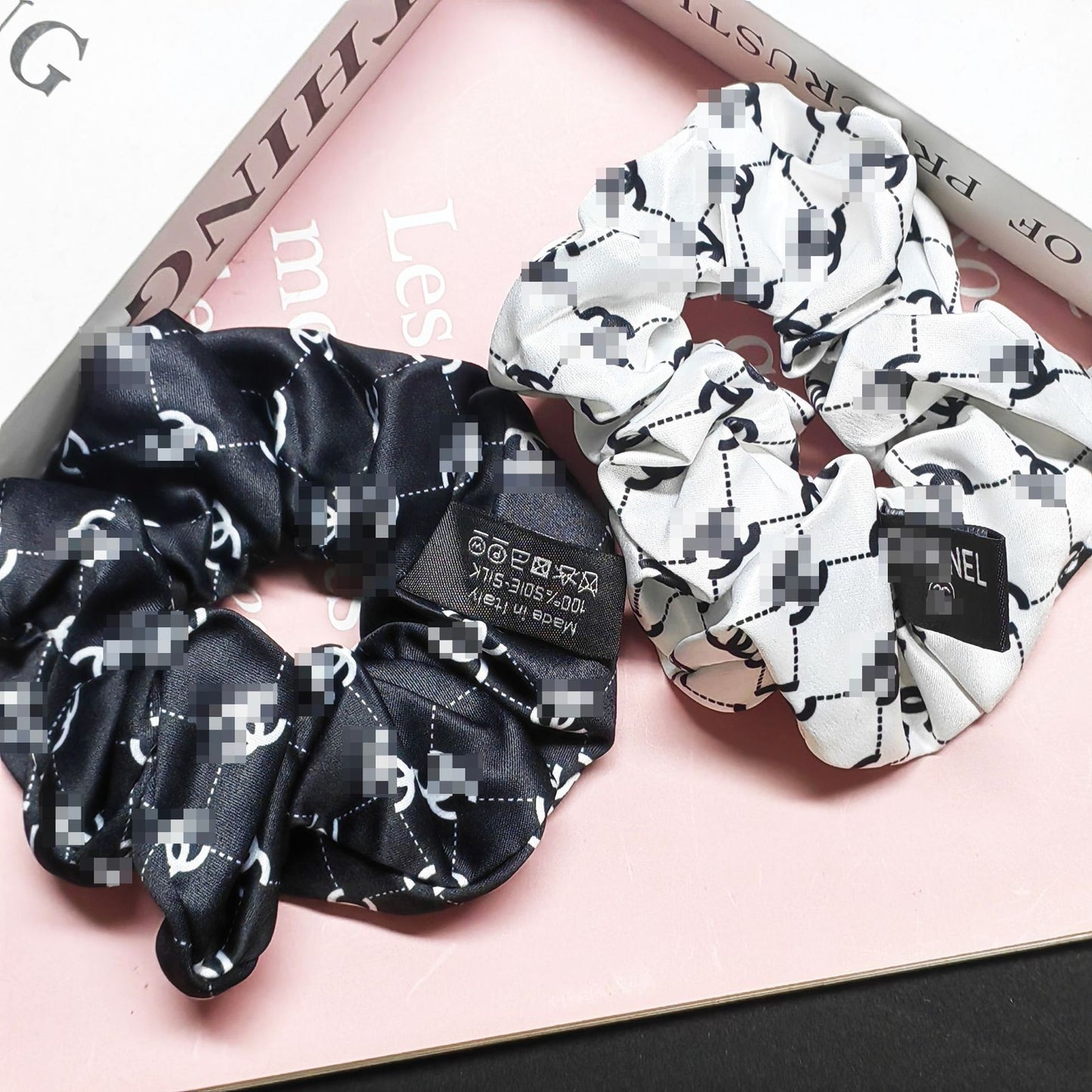 Liga Pelo Chanel Alta Gama Mujer | Anillo Floral Letras Coleta