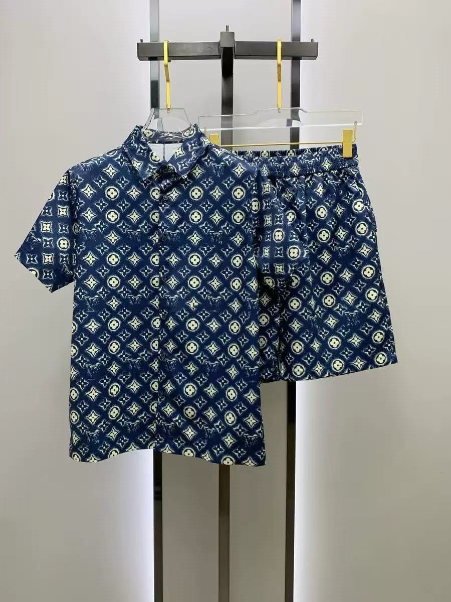 Conjunto Camisa y Pantalón Corto Hombre | Estilo Europeo Verano