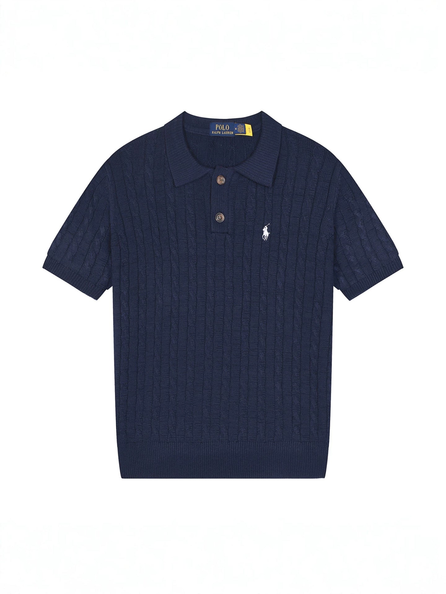 Polo de verano transfronterizo con coleta de caballo bordada de hombre, camisa de pelo de algodón puro de manga corta con solapa