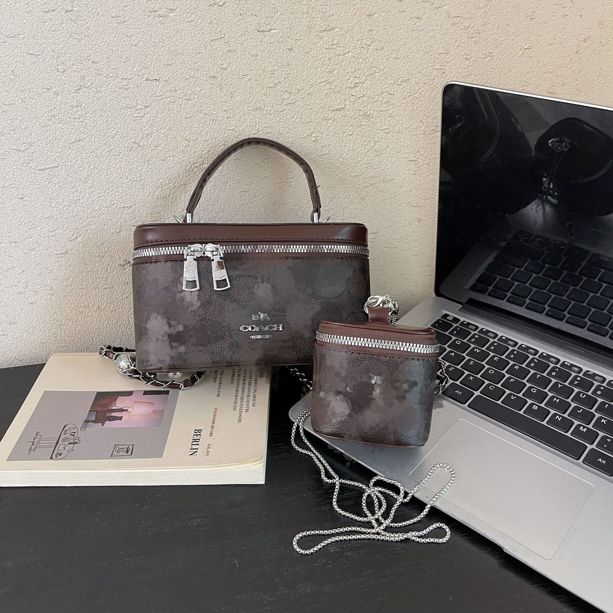 Koujia Damen-Umhängetasche Mini | Make-up-Tasche aus Leder | Ohne Karton