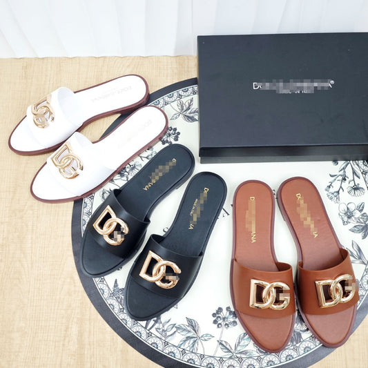 Zapatillas DG de Comercio Exterior Transfronterizo 2025, tacones planos con discapacidad, sandalias a la moda, zapatos de manualidades multicolores, zapatos de mujer