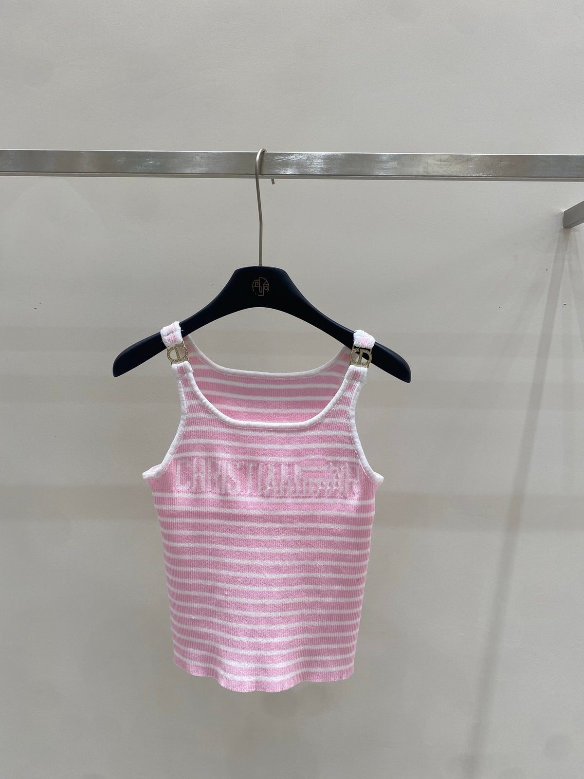 Damen-Stricktop mit Trägern CD 2026 | Gestreift