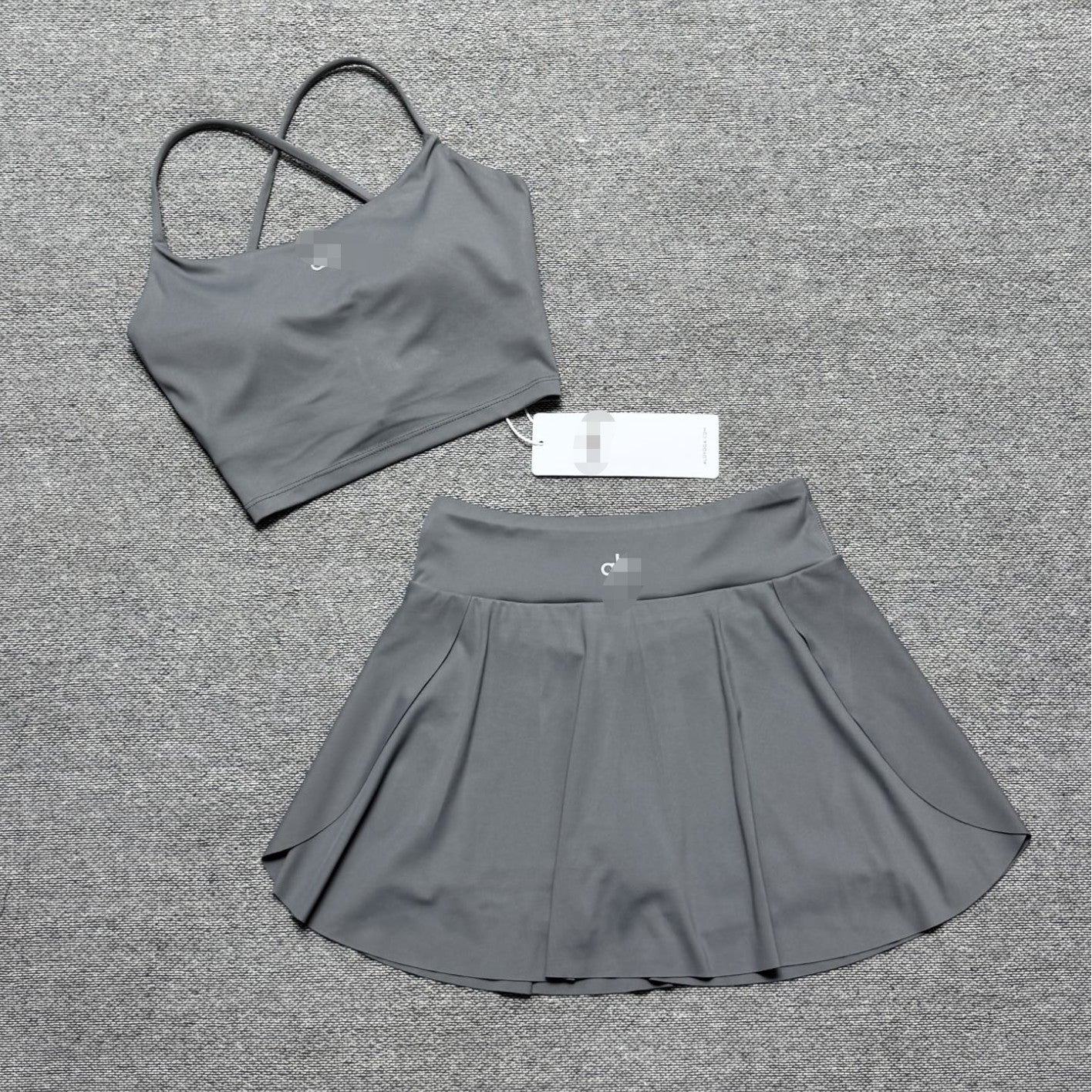 Ah, transfronterizo, falda plisada nueva, chaleco de yoga, conjunto de falda de tenis, conjunto de falda de golf, conjunto de dos piezas para correr fitness