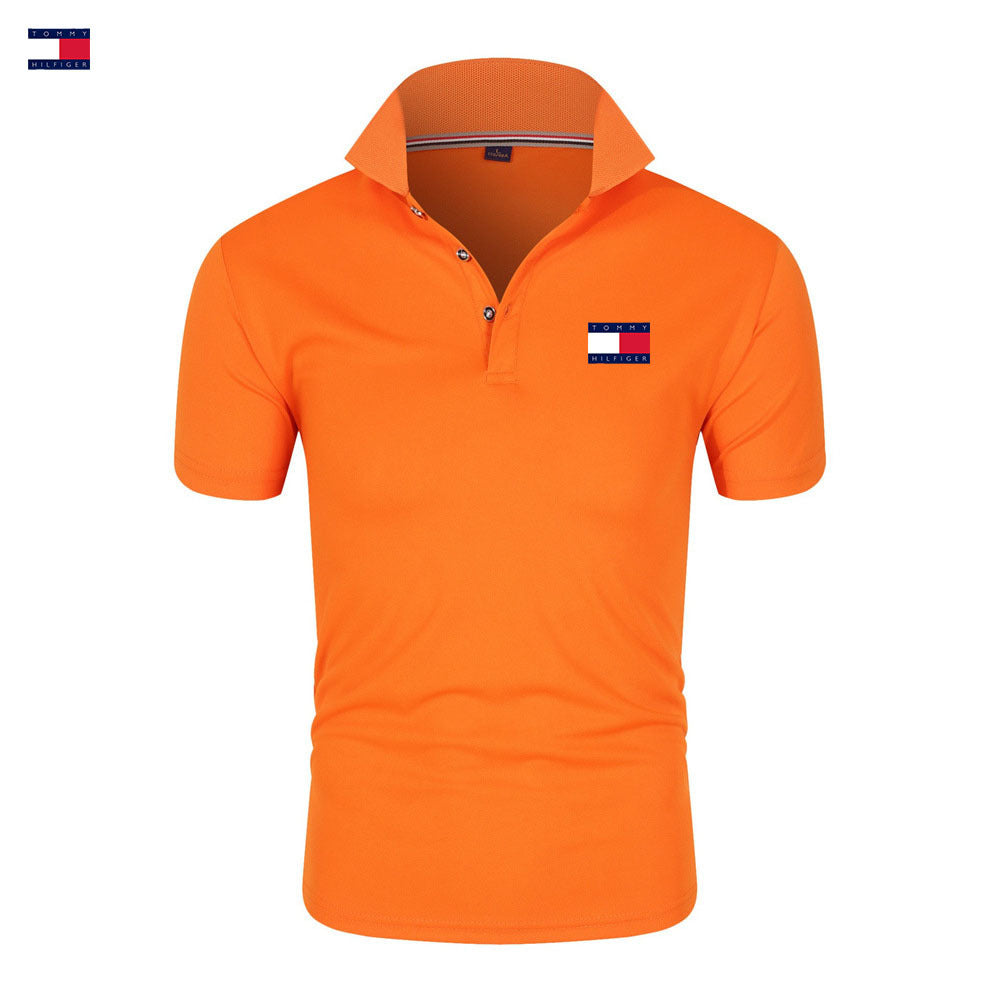 Men's Short Sleeve Casual Sports Polo Shirt | Fold-down Collar Summer
