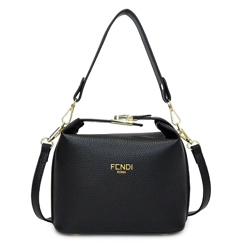 Nuevo bolso de lonchera usado 2025, monograma de moda portátil, bolsa de almohada, bolso bandolera de estilo coreano estampado de un solo hombro