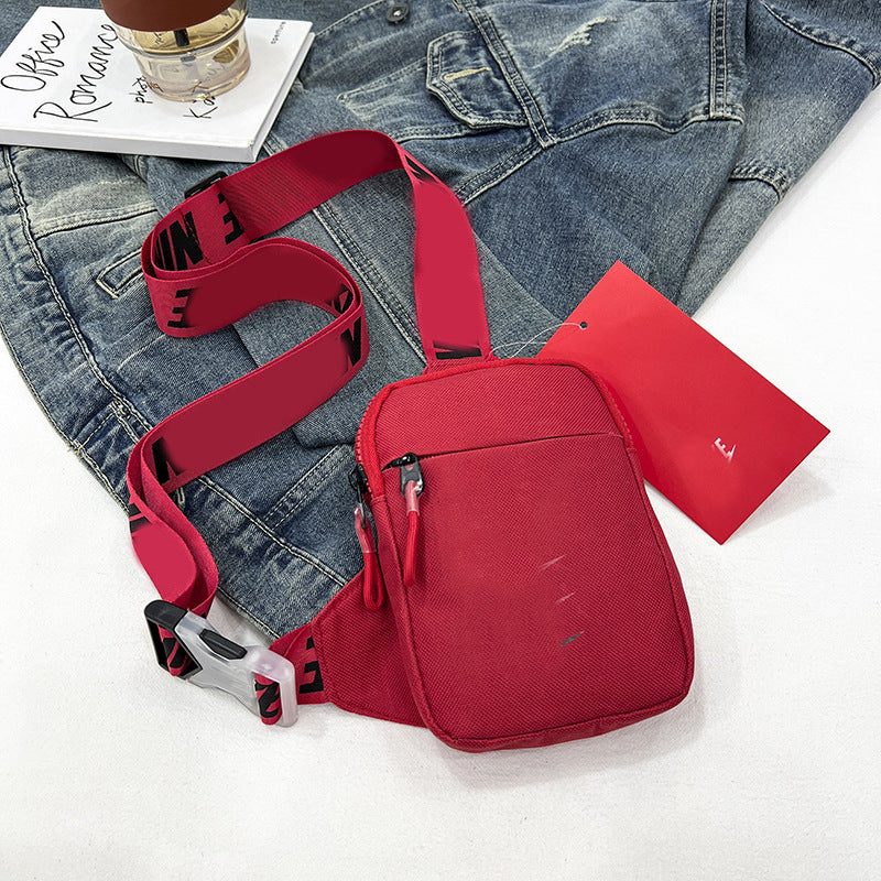 Nuevo bolso bandolera de viaje para verano, bolso de cintura de nylon para deportes al aire libre para hombres, bolso versátil de cofre tipo letras para mujer