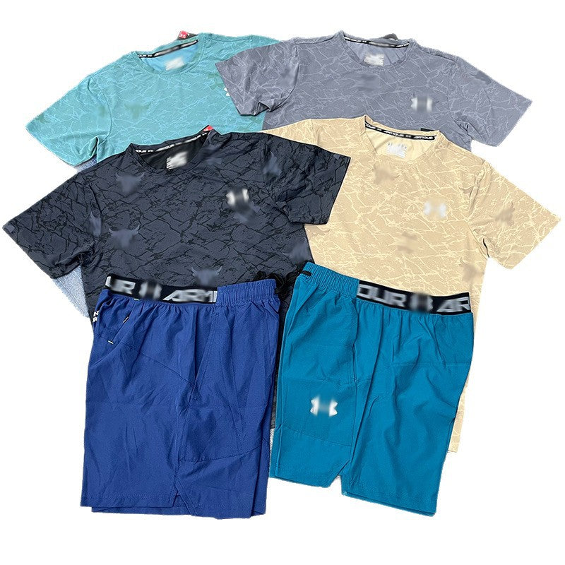 Nuevos deportes, atletismo, entrenamiento, carreras de verano masculinas y femeninas, deportes, fitness, trajes de manga corta, shorts de secado rápido, marea maratón