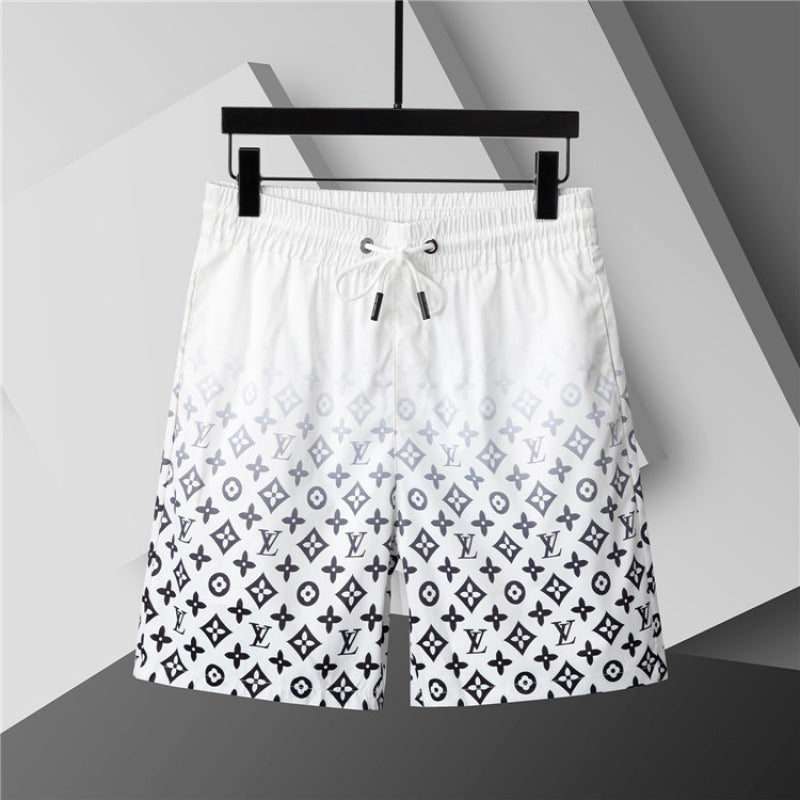 Nuevos pantalones cortos 3D transfronterizos para verano, pantalones cortos de playa de cinco puntas con cinturón, ropa masculina, unisex, versátil y transpirable, estilo británico de moda en comercio exterior