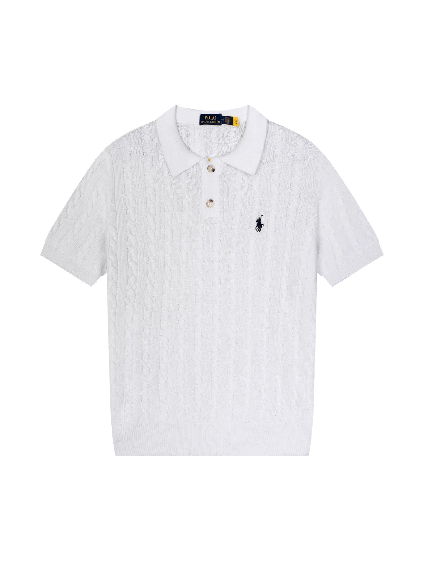Polo de verano transfronterizo con coleta de caballo bordada de hombre, camisa de pelo de algodón puro de manga corta con solapa