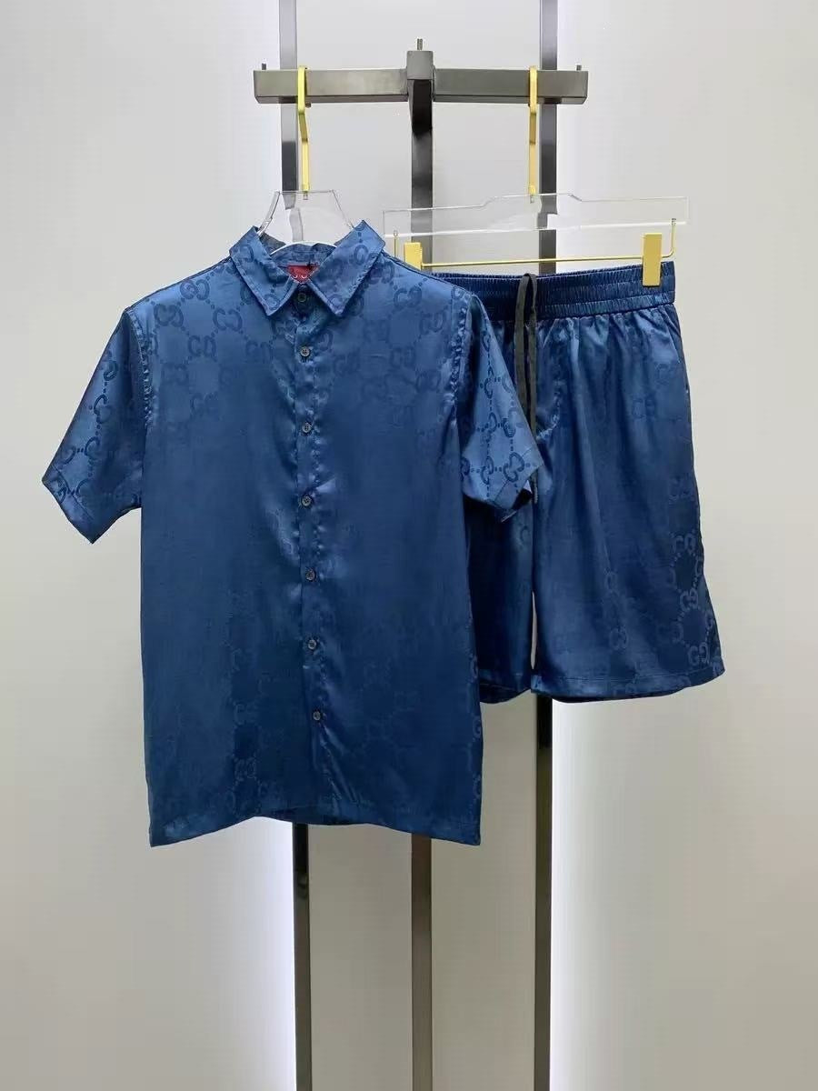 Conjunto Camisa y Pantalón Corto Hombre | Estilo Europeo Verano