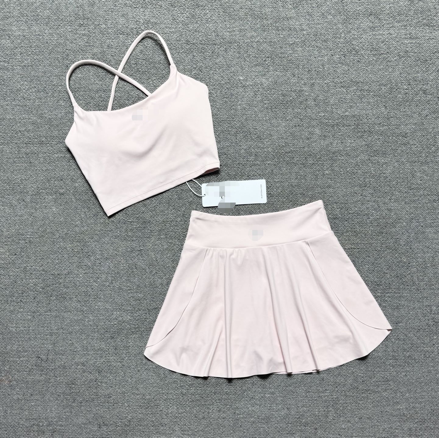 Ah, transfronterizo, falda plisada nueva, chaleco de yoga, conjunto de falda de tenis, conjunto de falda de golf, conjunto de dos piezas para correr fitness