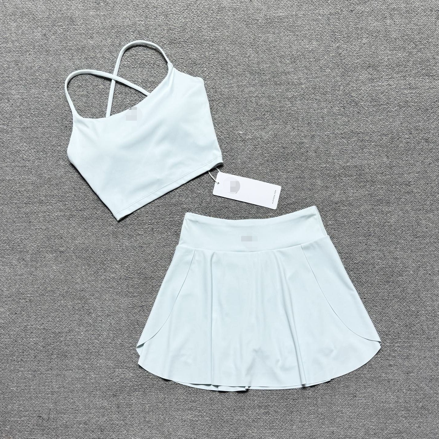 Ah, transfronterizo, falda plisada nueva, chaleco de yoga, conjunto de falda de tenis, conjunto de falda de golf, conjunto de dos piezas para correr fitness