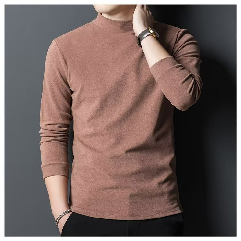 Camiseta Terciopelo Manga Larga Hombre | Moda Invierno