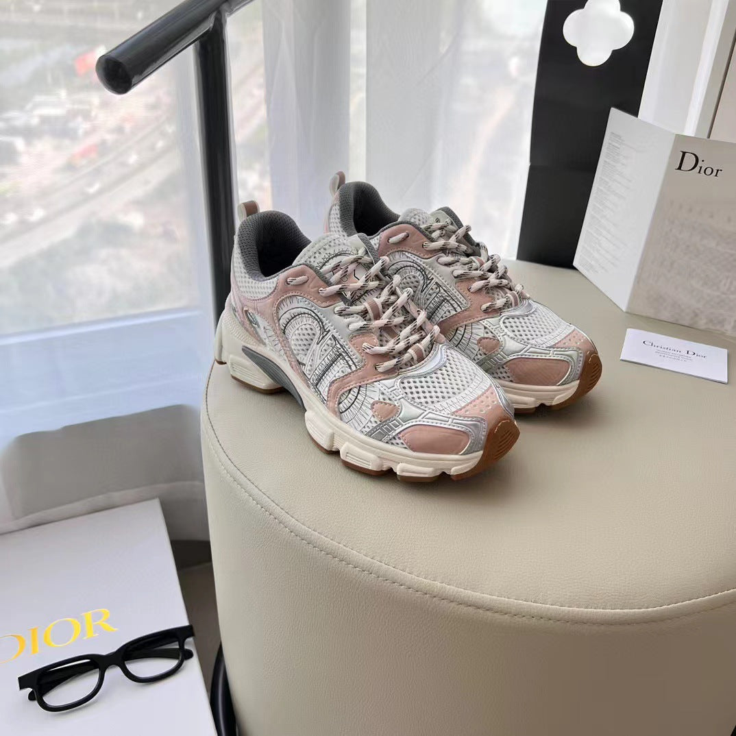 Putian Foreign Trade CDB22B3025 Zapatillas de Papa de punta redonda Realzando zapatos casuales ligeros y transpirables para hombres y mujeres
