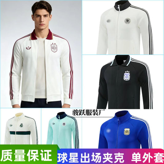 Vintage F Football Jacket | High Neck and Three Stripes