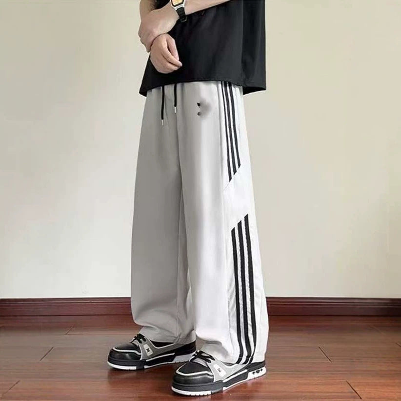 Three-Stripe Pants A | Casual Wide Leg