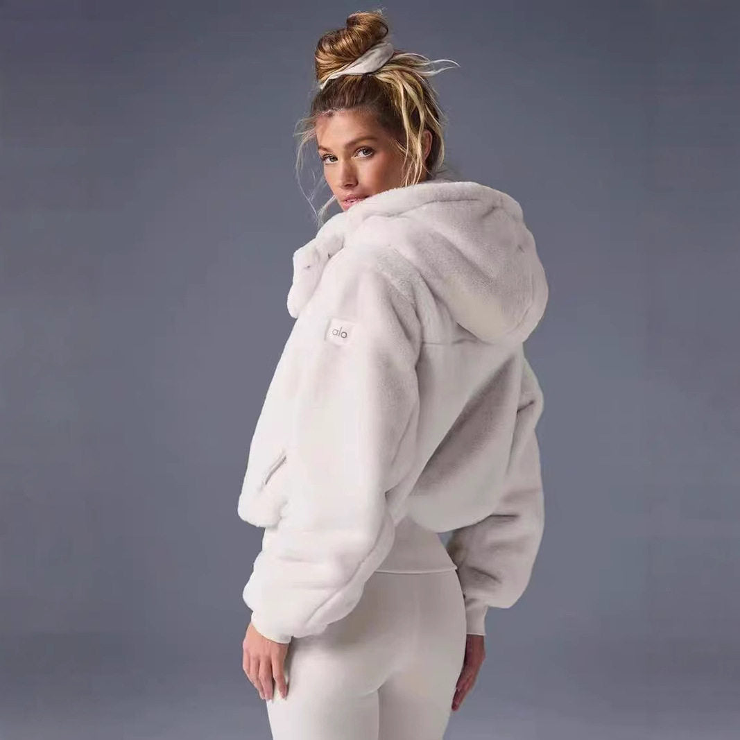 Chaqueta Mujer AL | Pelo Sintético Y Capucha