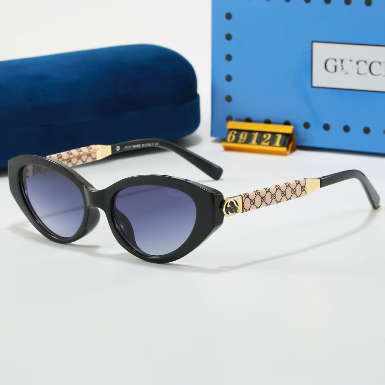 Gafas de sol de montura pequeña con ojo de gato 2025, protección UV premium, gafas ligeras de lujo para vacaciones,