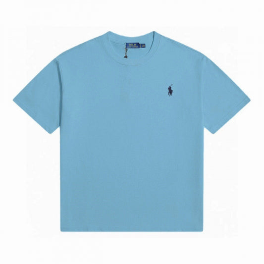 Camiseta Clásica RL Algodón Puro Hombre | Cuello Redondo Manga Corta Bordada