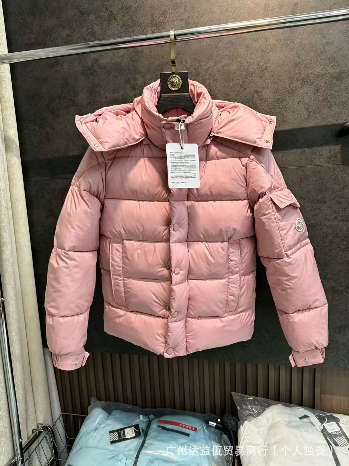 Mengjia Maya dicke Daunenjacke, glänzende, warme Unisex-Jacke mit Kapuze, Export möglich