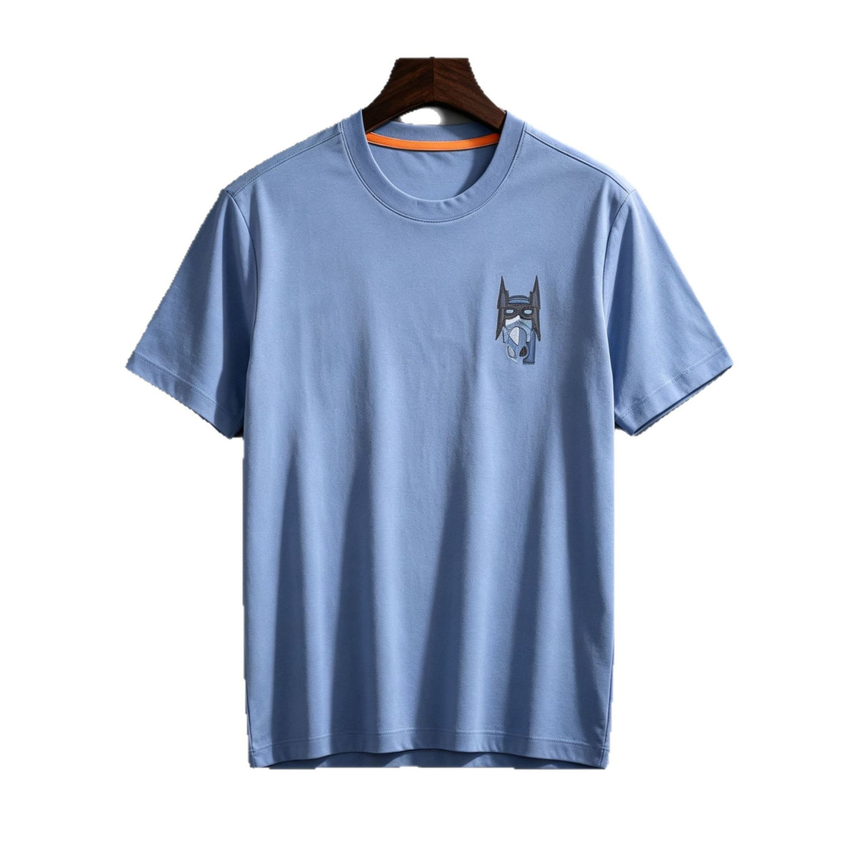Camiseta H | Bordado Y Cuello Redondo