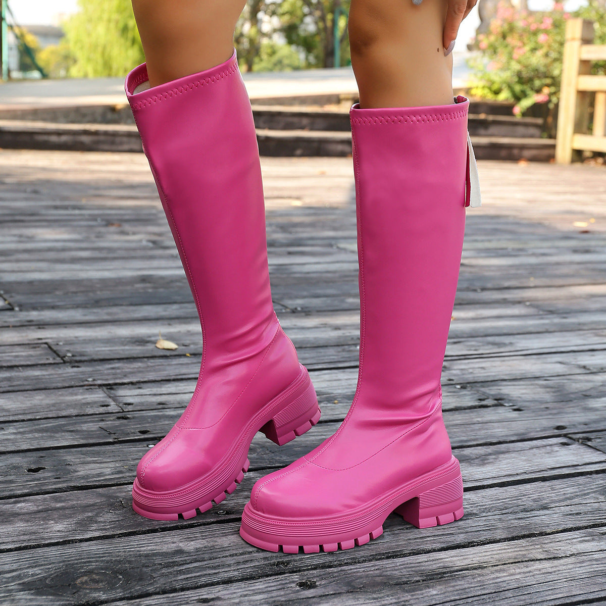 Botas Altas Mujer Estilo Británico | Calzado Premium Invierno