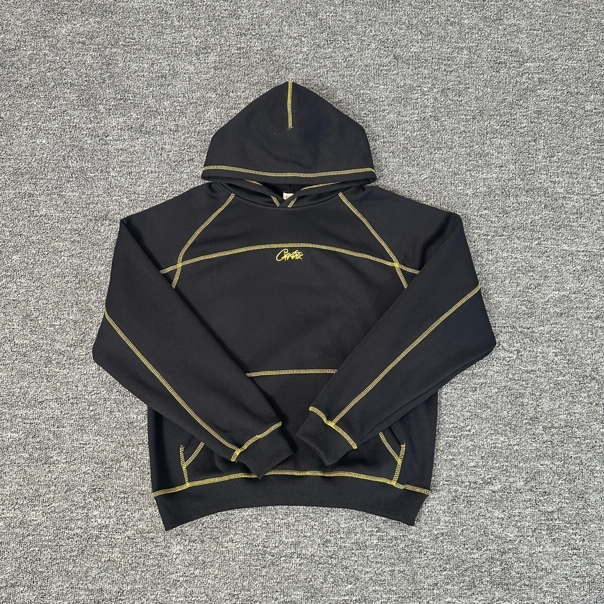 New 2025 cross-border set with embroidered minimalist lettering, high-street fashion loose cardigan, hoodie, and casual pants