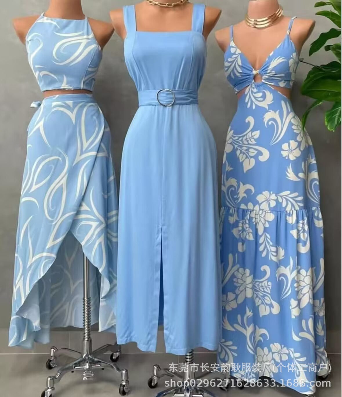 Comercio exterior, exportación, moda mayorista para damas visten con trece líneas de fuentes