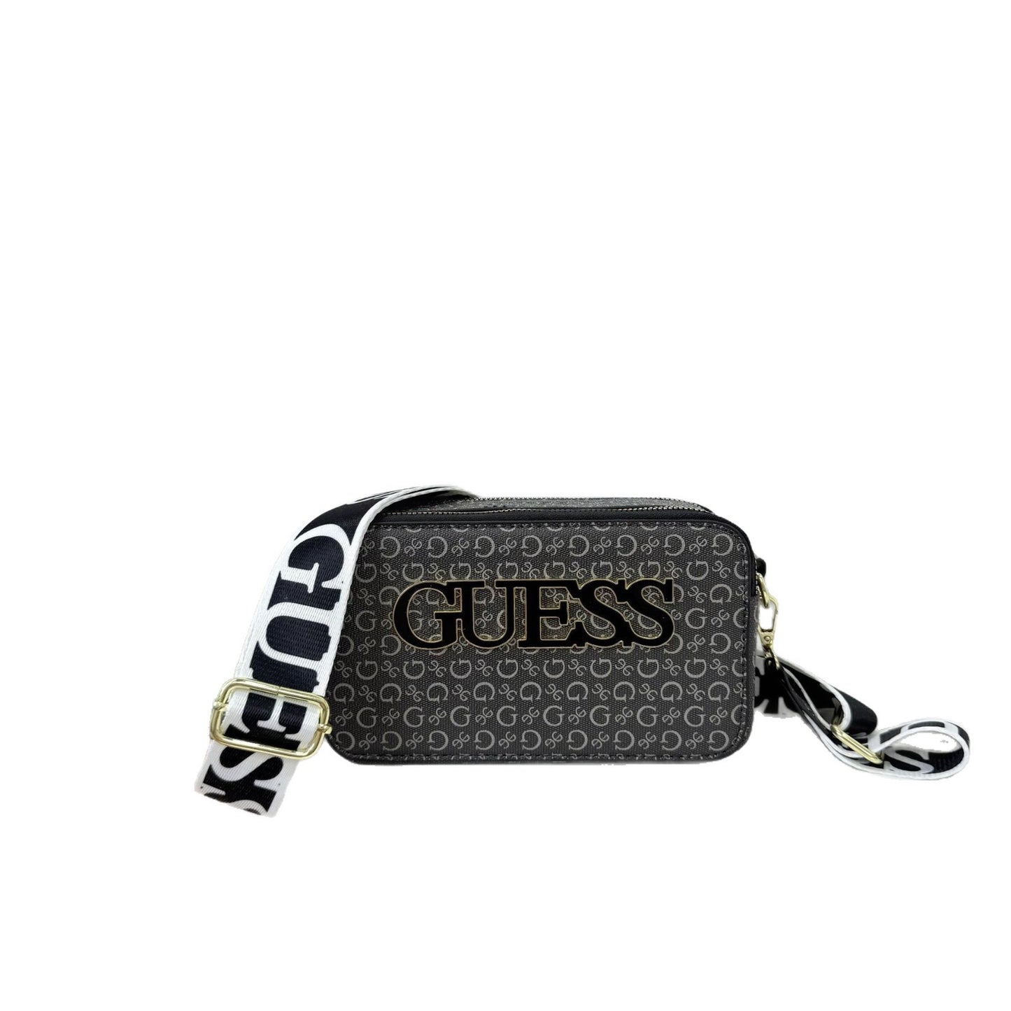 Bandolera Cámara Premium | Doble Cremallera Marca en Relieve