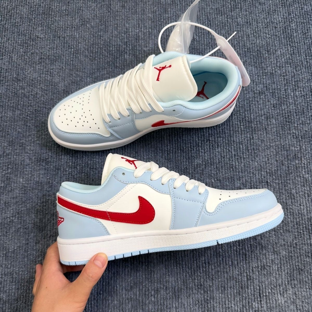 N Unisex Black and White AJ1 Sneakers | With Box
