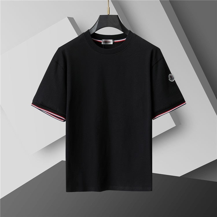 Camiseta de repuesto de algodón de lujo de alta gama transfronteriza, de manga corta de cuello redondo, moda veraniega, dropshipping casual versátil 1