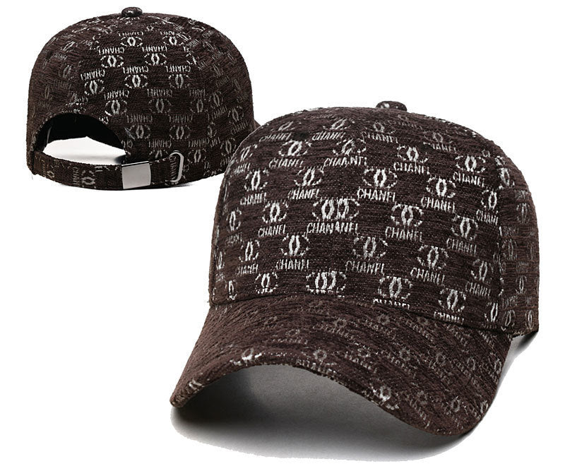 Gorras de béisbol versátiles unisex de estilo coreano con bordado 3D de alta versión, protección solar estilo Chanel al por mayor